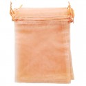 Bolsa organza salmão