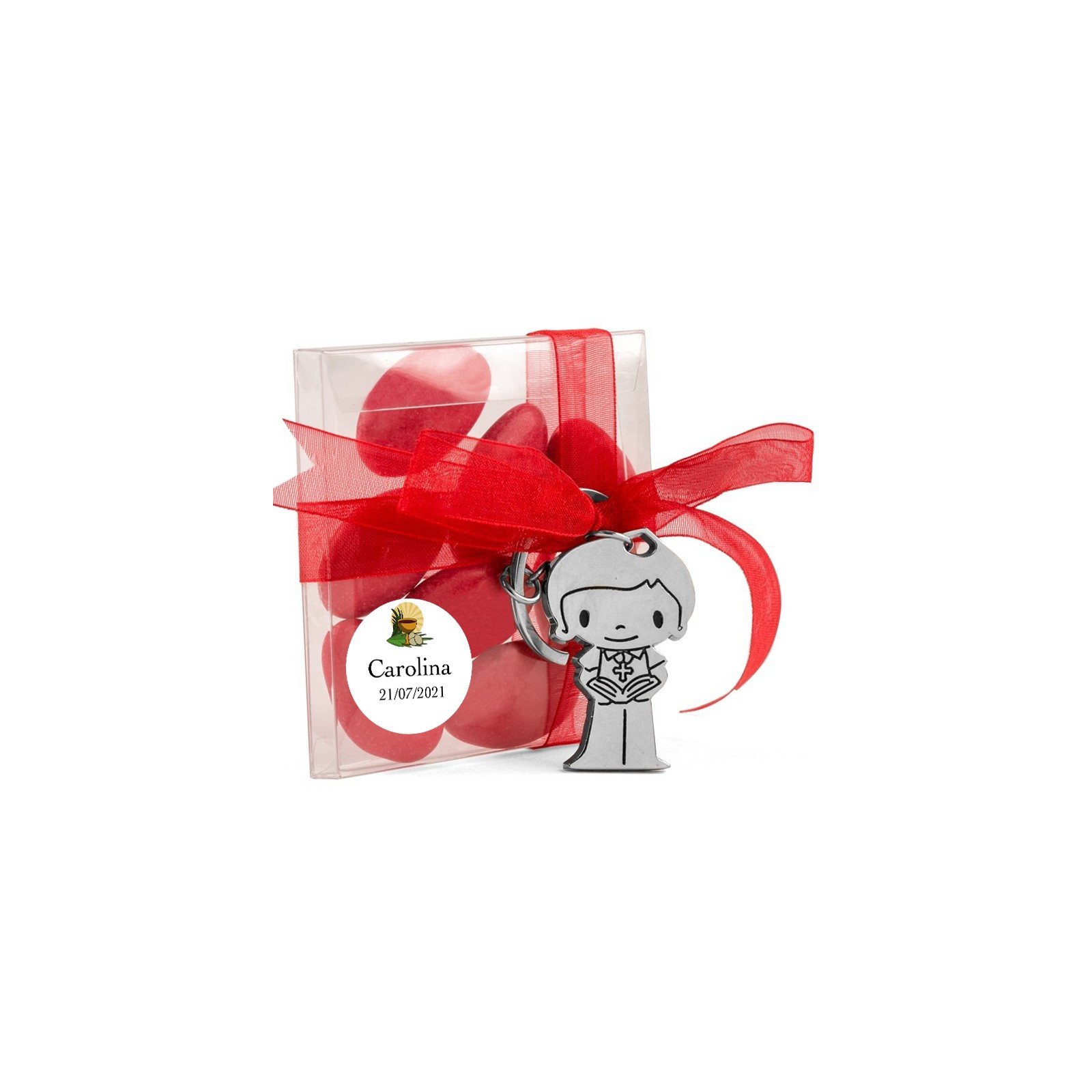 Chaveiros personalizados para primeira comunhão de menino