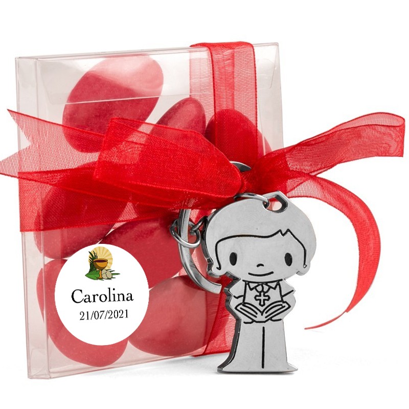 Chaveiros personalizados para primeira comunhão de menino