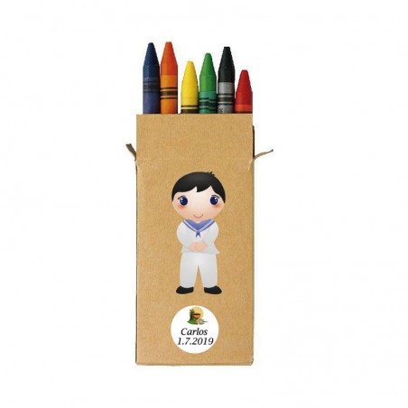 Lápis de cera para comunhão de criança