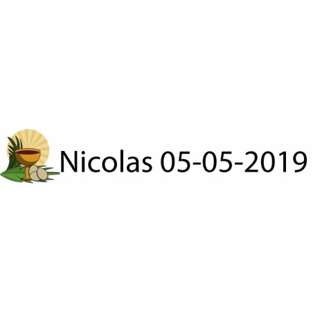 Detalhes para comunhão canivete e caneta em caixinha de madeira personalizada