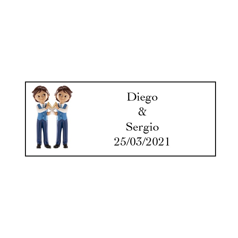 Etiqueta adesiva gêmeos