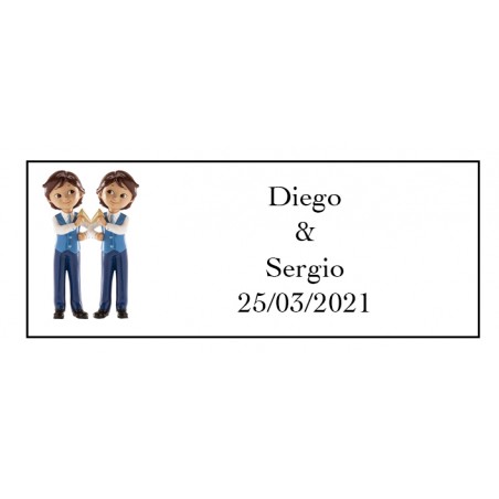 Etiqueta adesiva gêmeos