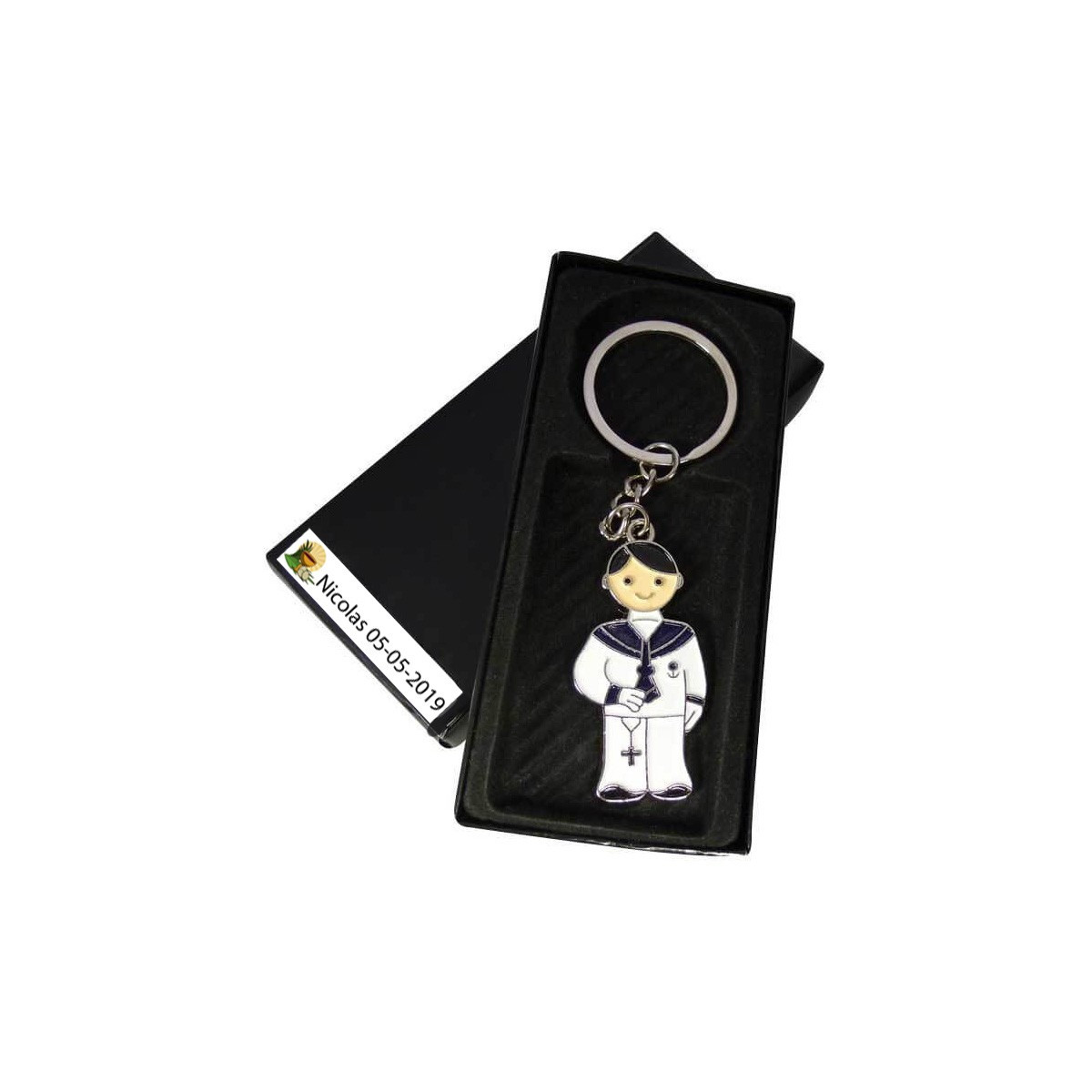 Chaveiros personalizados para meninos da comunhão