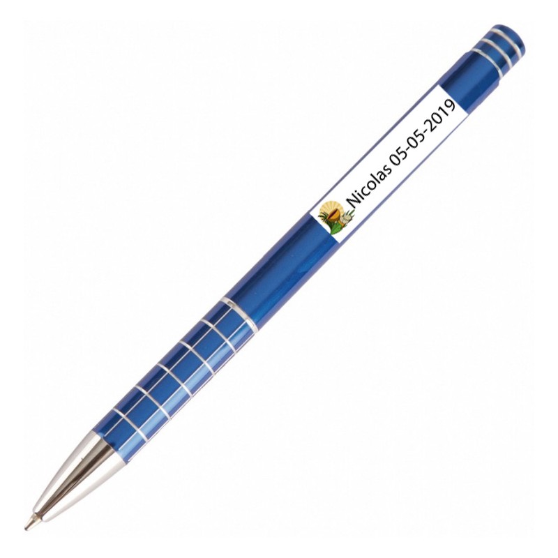 Caneta azul personalizada para a comunhão