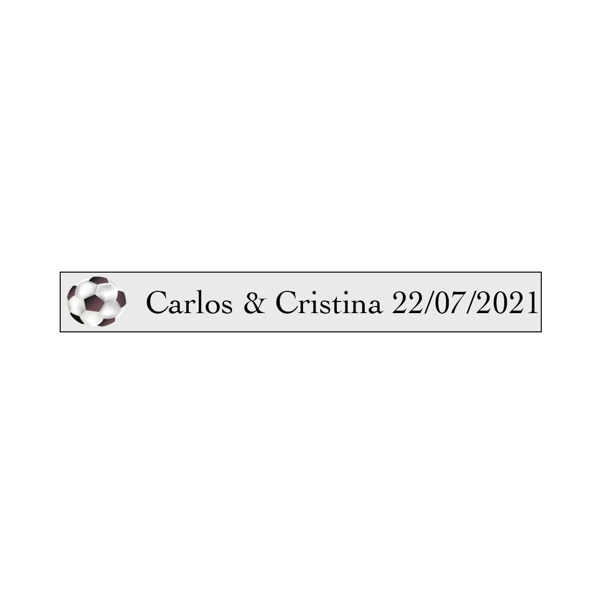 Vinil de futebol com nomes e bola
