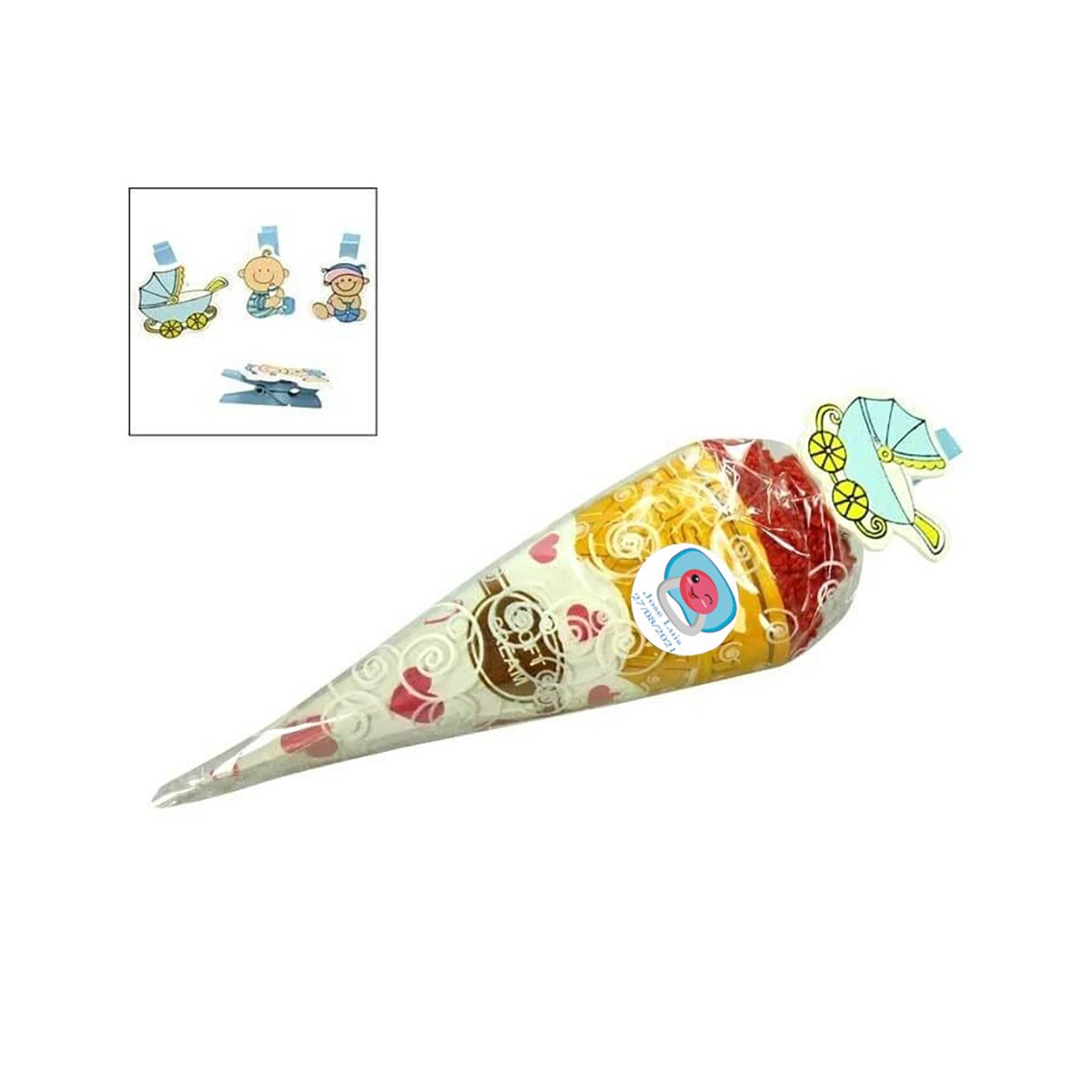 Toalhas de cone de batizado personalizadas