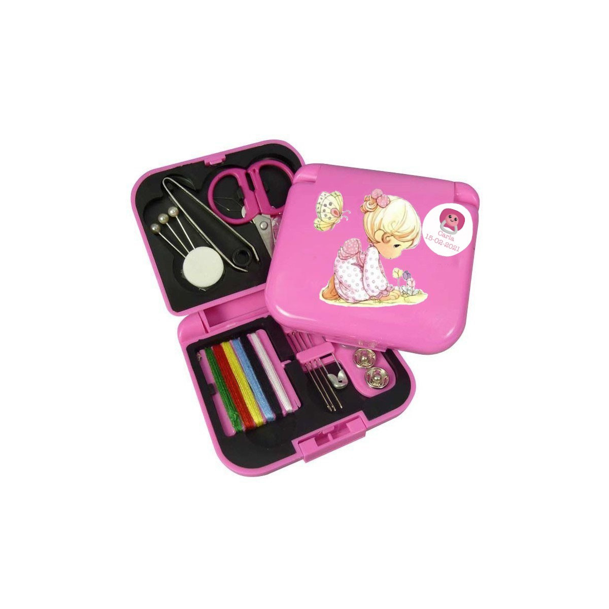 Conjunto de costura para presentear em batizados personalizado
