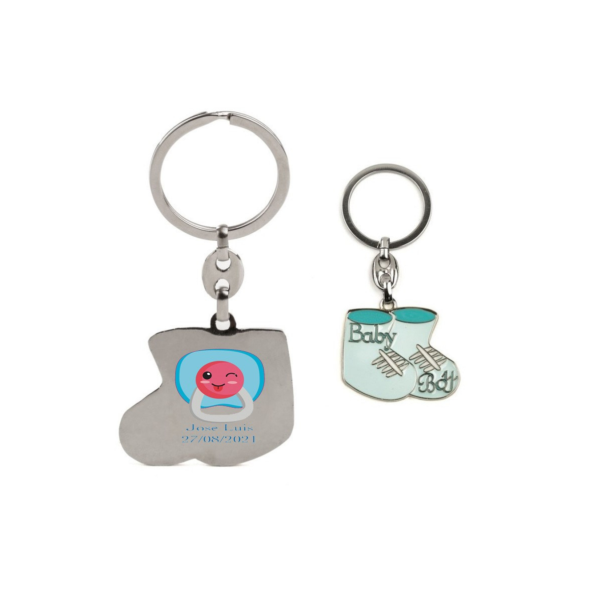 Chaveiros para chá de bebê baratos personalizados