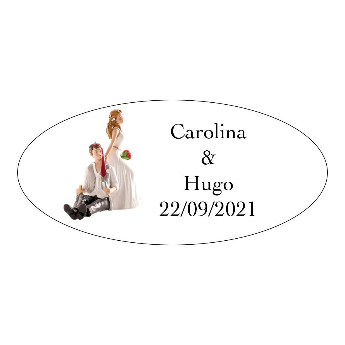 Adesivo de casamento de noivo bêbado