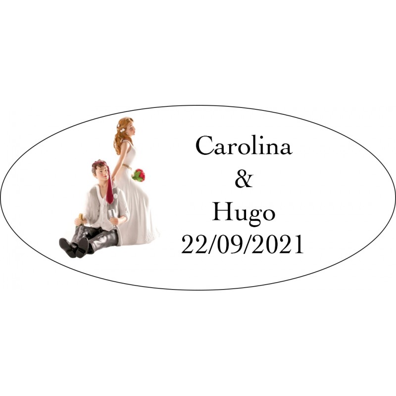 Adesivo de casamento de noivo bêbado