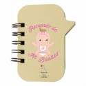 Livro com marcadores para batismo da menina