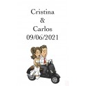 Adesivos casamentos will & grace de moto