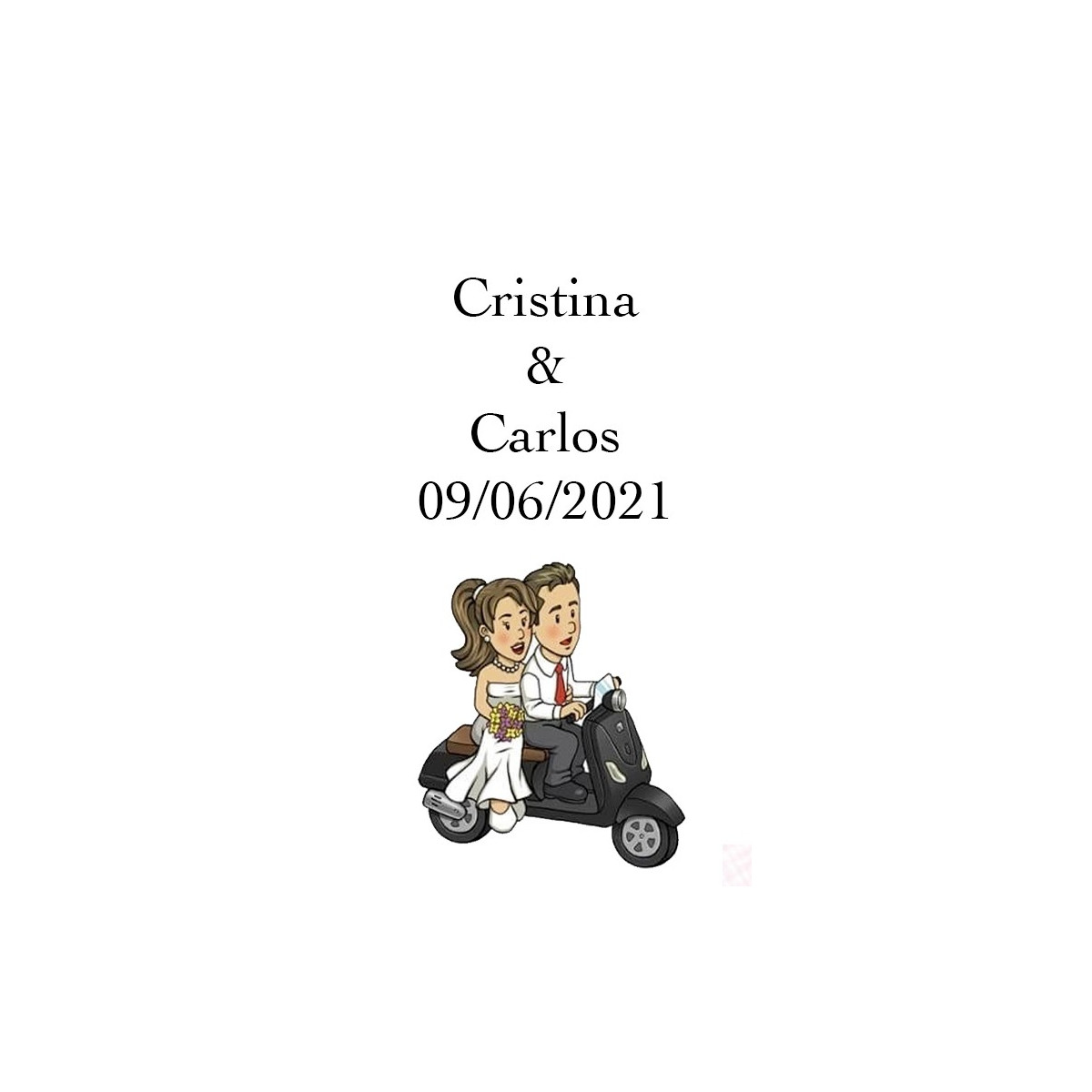 Adesivos casamentos will & grace de moto