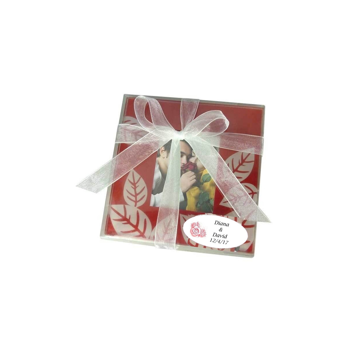 Porta-copos personalizados para lembrancinhas de casamento