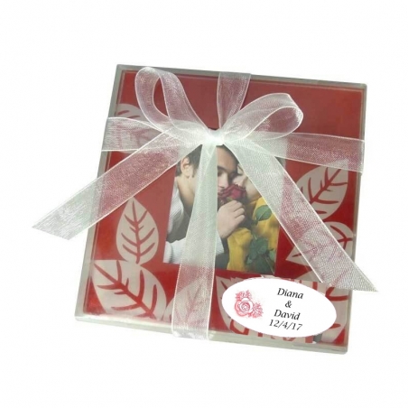 Porta-copos personalizados para lembrancinhas de casamento