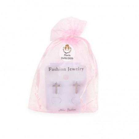 Brincos de bijuteria para comunhão personalizados