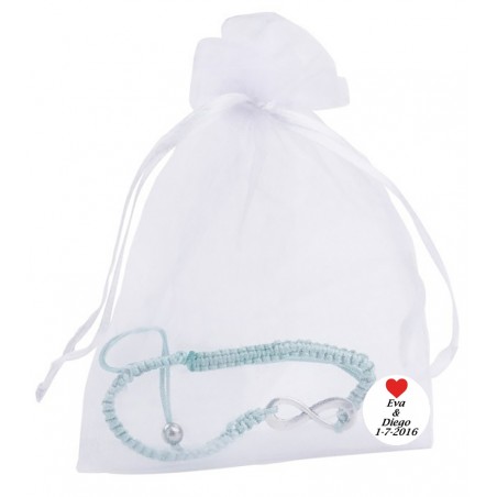 Pulseiras como lembrancinha de casamento personalizada