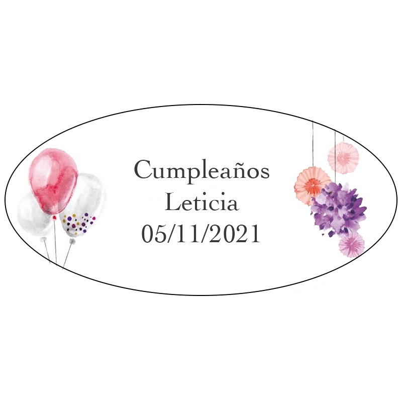 Etiquetas personalizadas com evento, nome e data