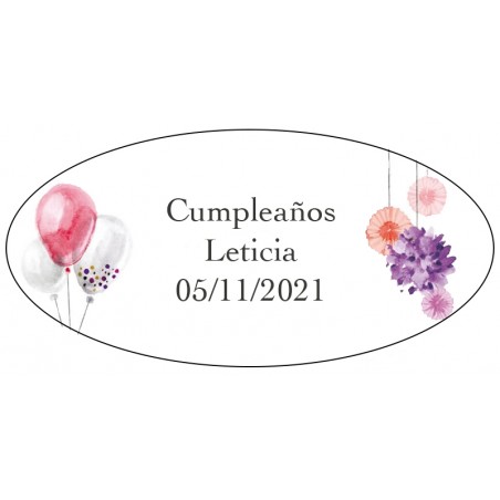 Etiquetas personalizadas com evento, nome e data