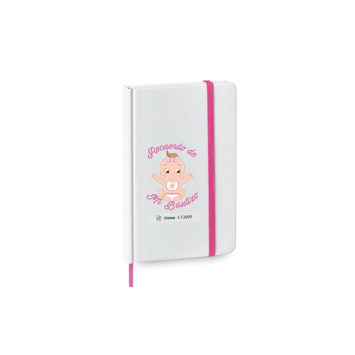 Bloco de notas personalizado para batismo da menina