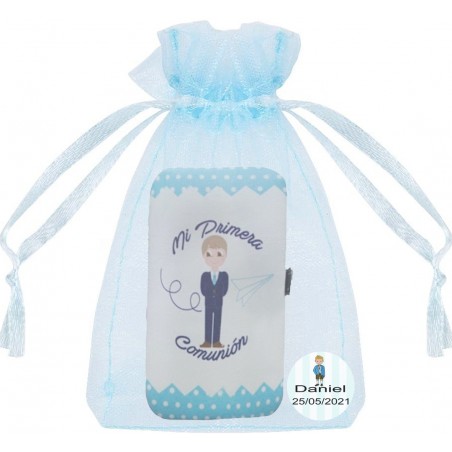 Conjunto de manicure comunhão em bolsa de organza personalizada