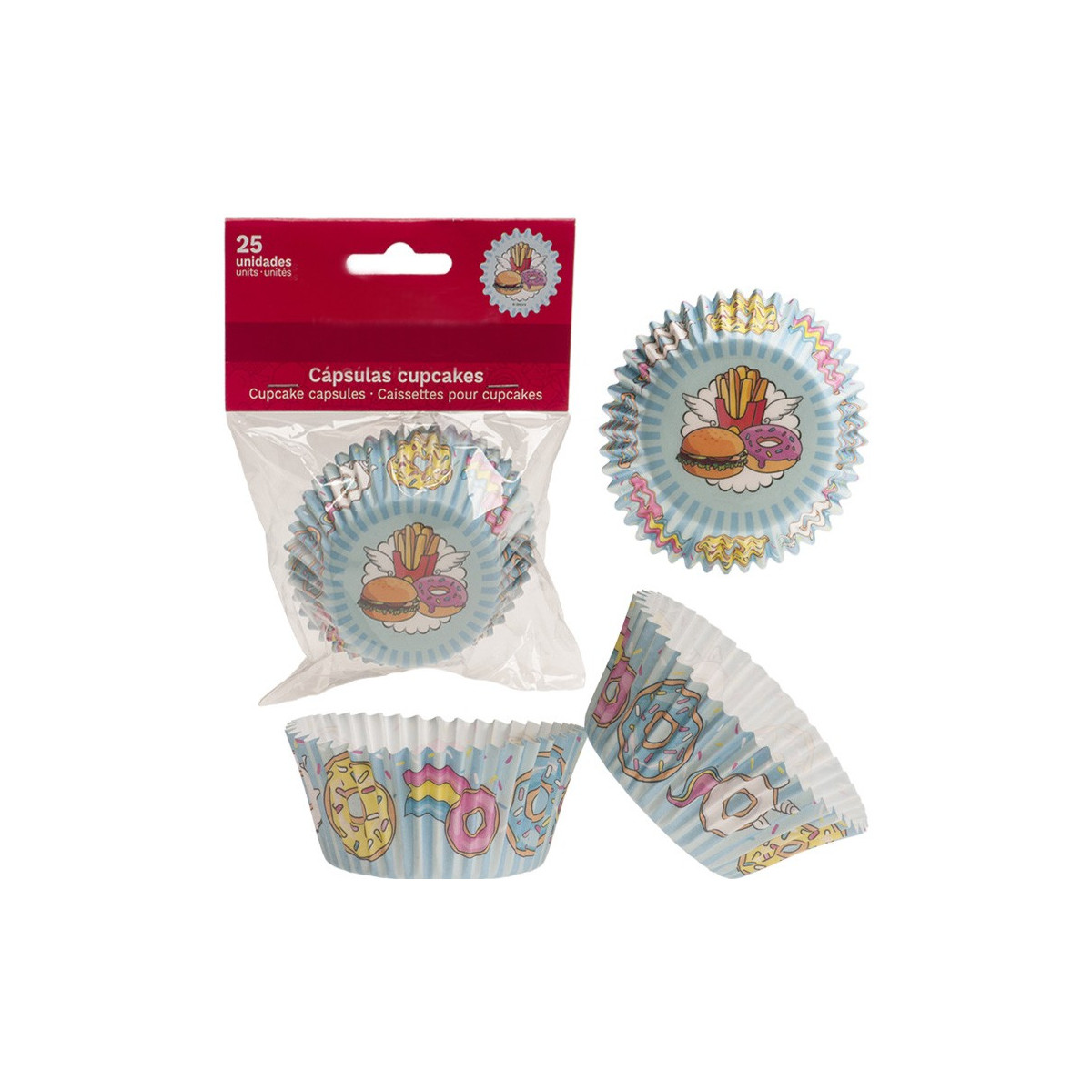 Pack 25 cápsulas de cupcake originais