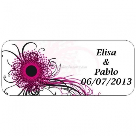 Etiqueta Abstrata Da Flor