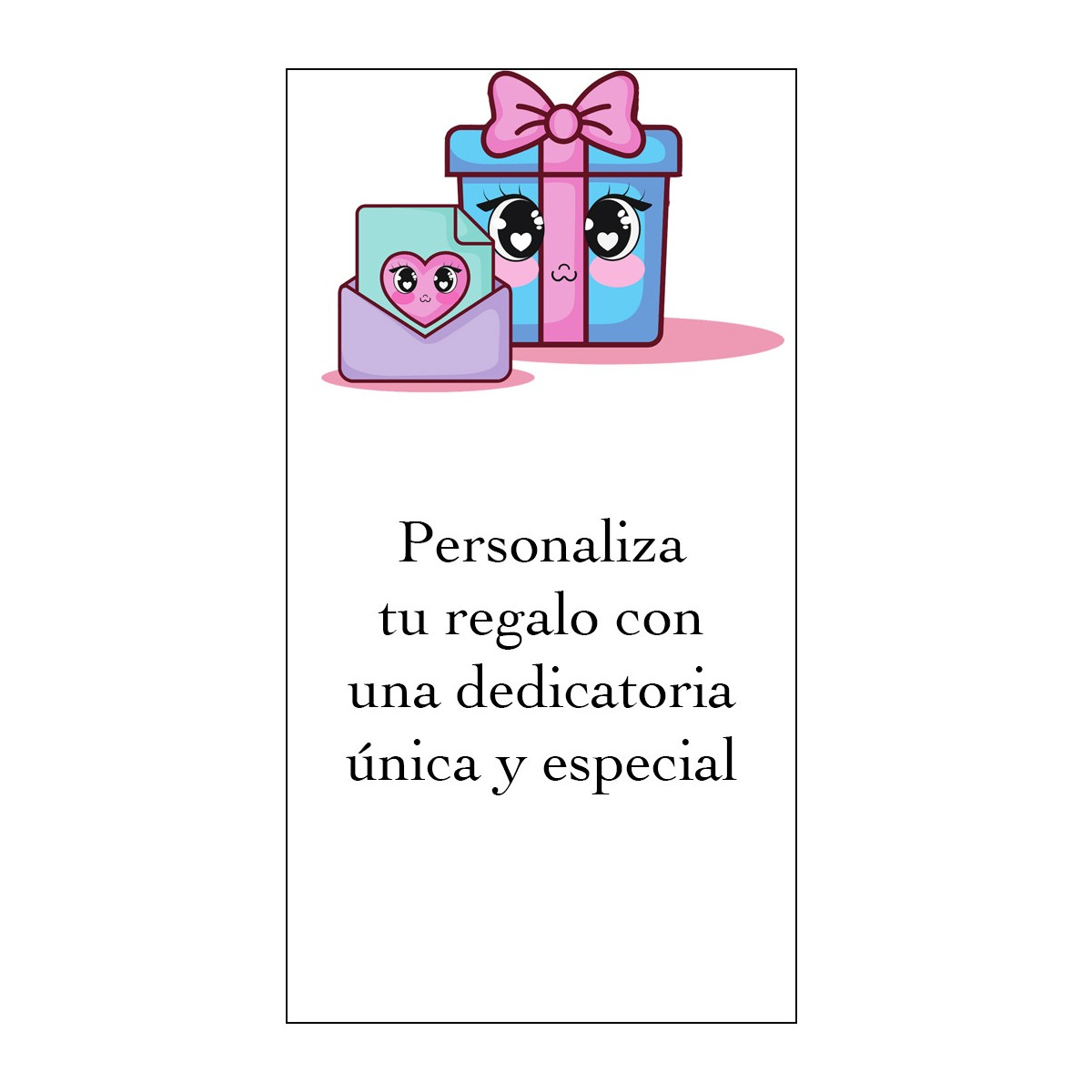 Adesivos de presente com dedicatória personalizada
