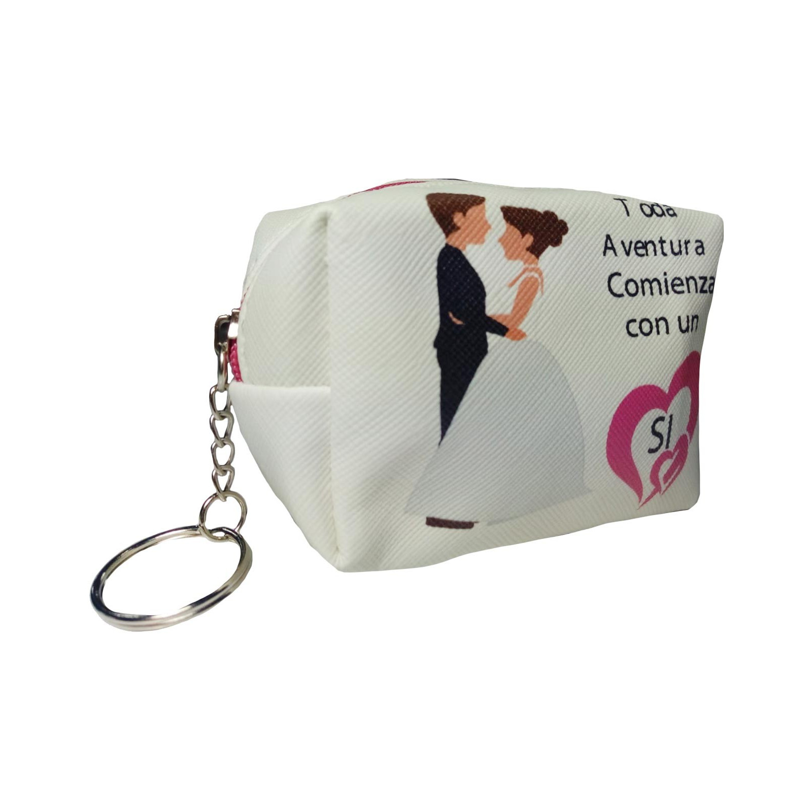Chaveiro de casamento com porta-moedas