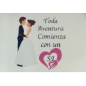 Adesivo de casal de noivos