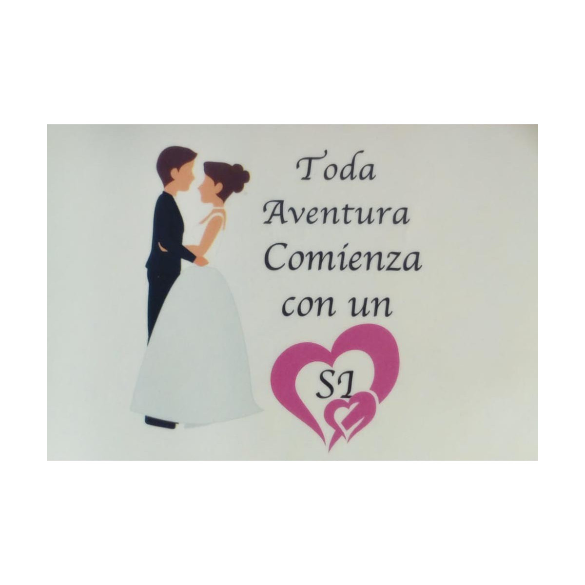 Adesivo de casal de noivos