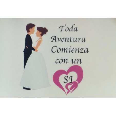 Adesivo de casal de noivos