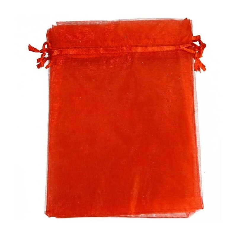 Bolsa de organza vermelha 9 x 15