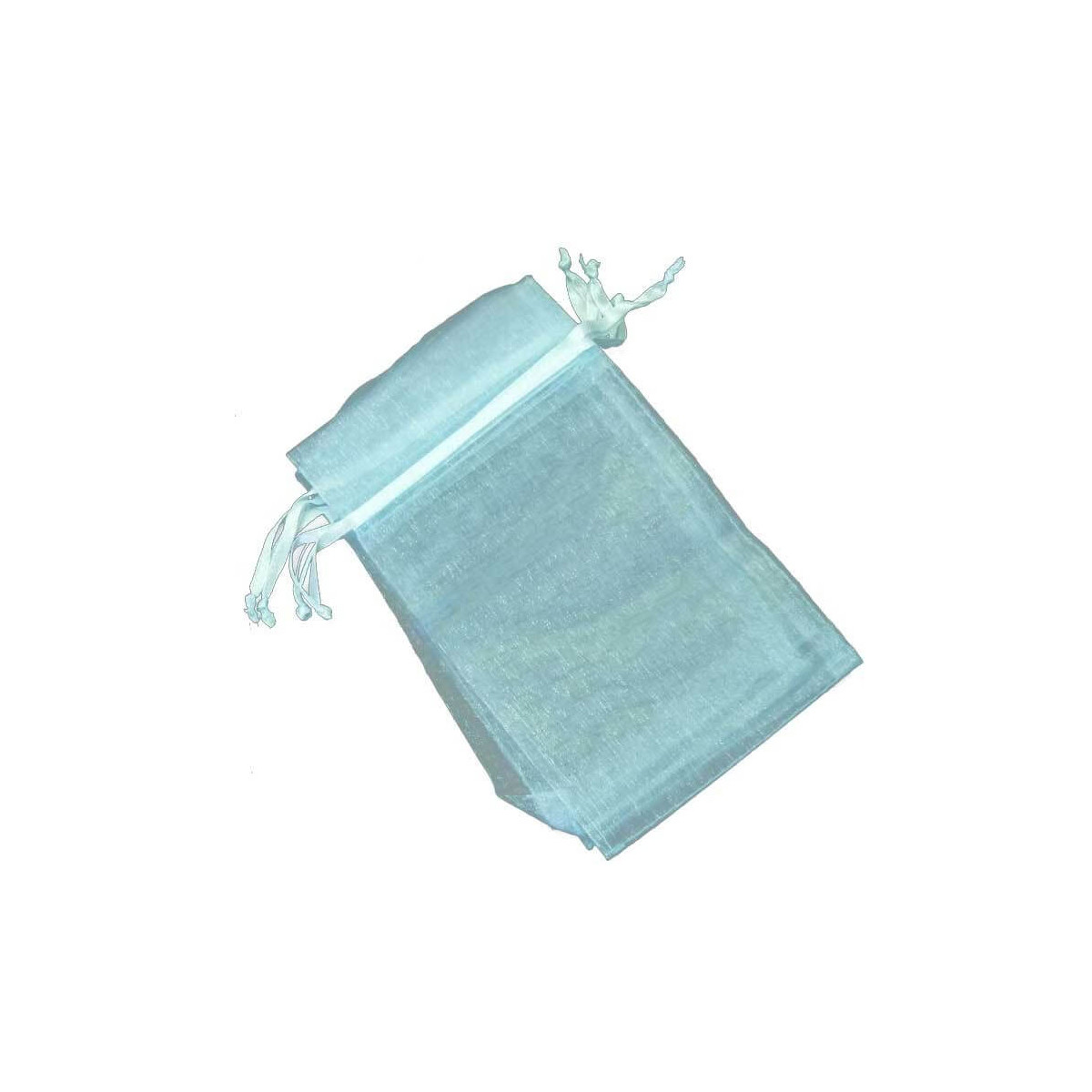 Saco de organza celeste 9 x 15