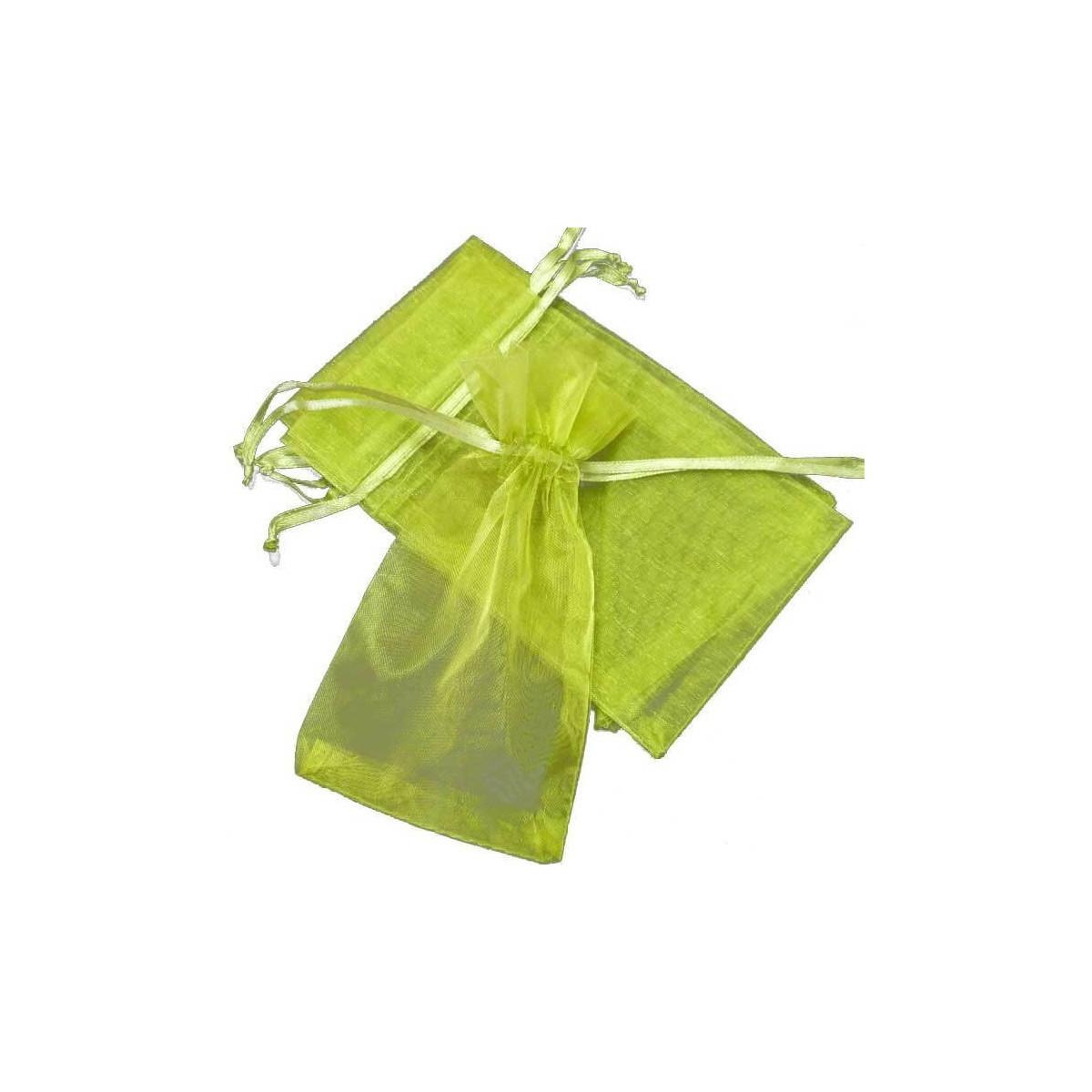 Bolsa de organza verde escuro 13 x 17