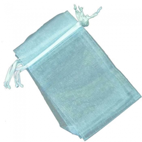 Bolsa de organza azul claro 13 x 17