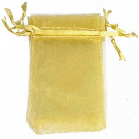 Saco de organza dourado 7x10