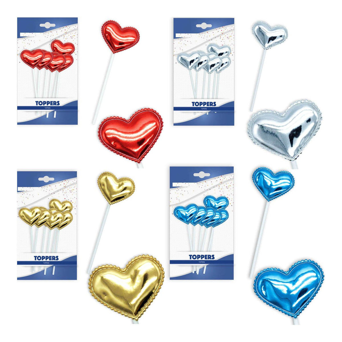 Coração toppers pack