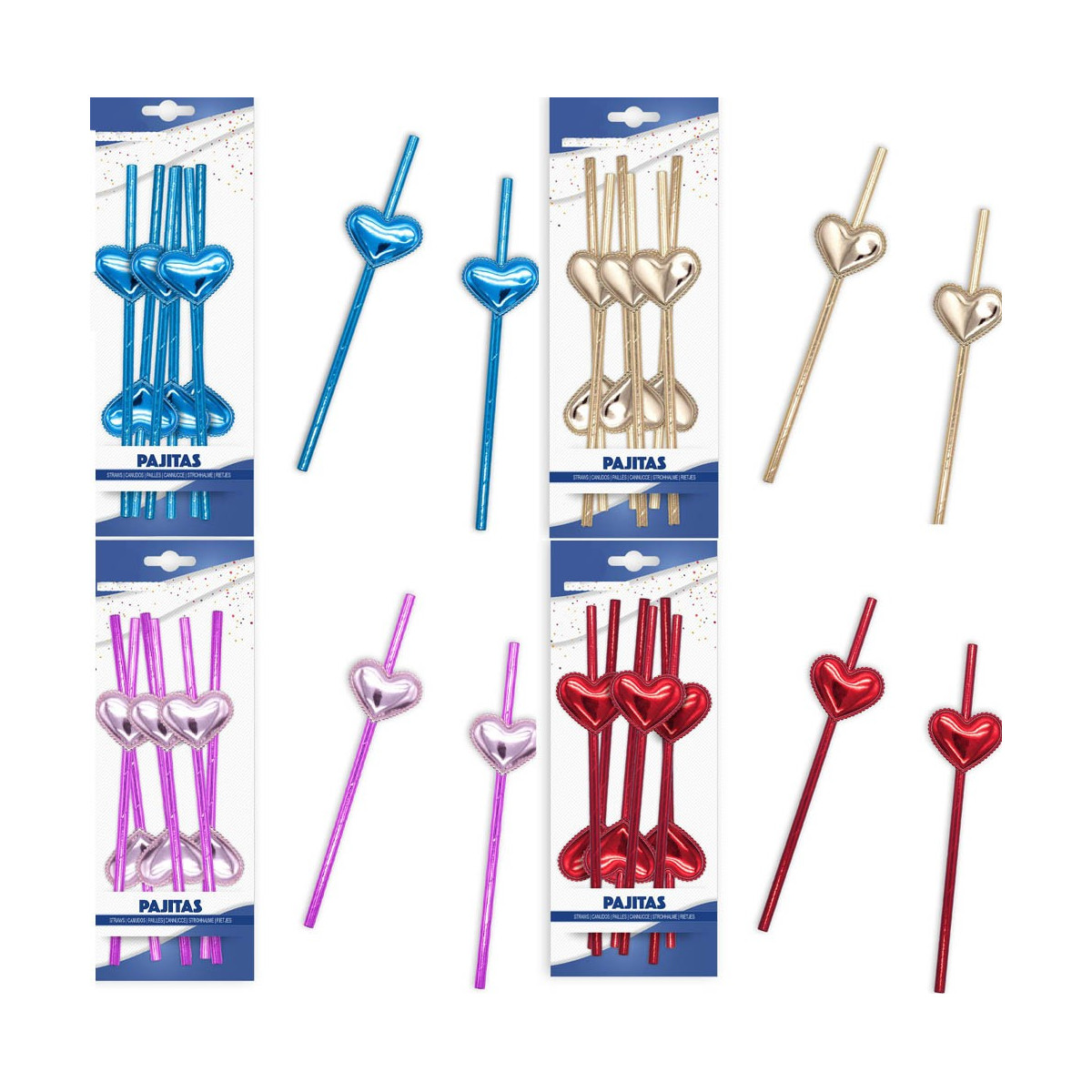 Canudos de papel decorados