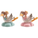 Figura de Cegonha com Bebê Lembrança Especial para Batizado ou Nascimento