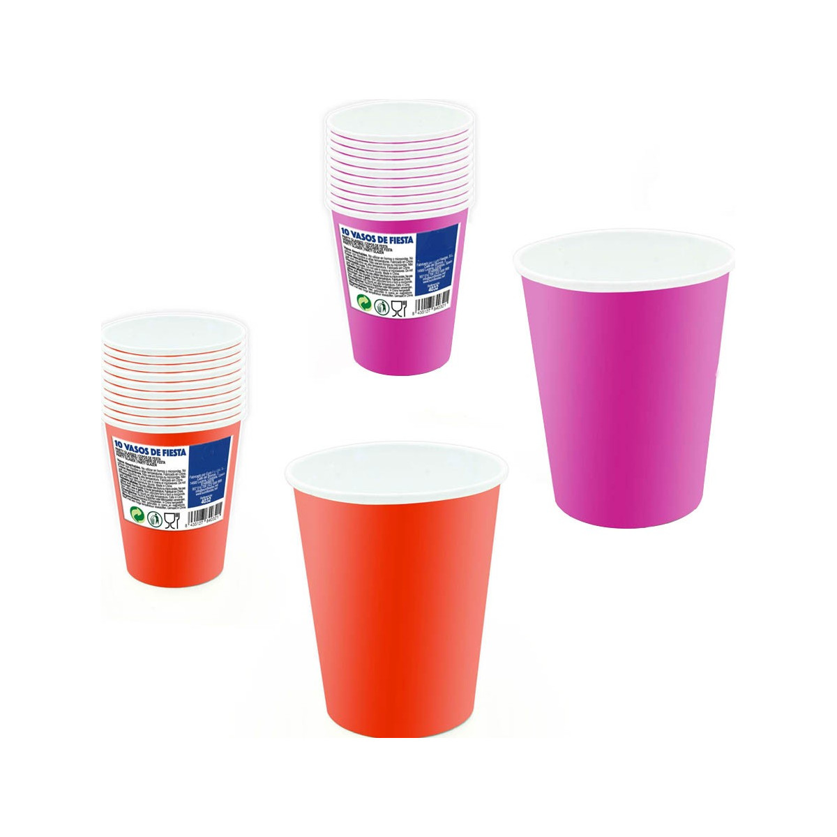 Embalagem de copos descartáveis para festas