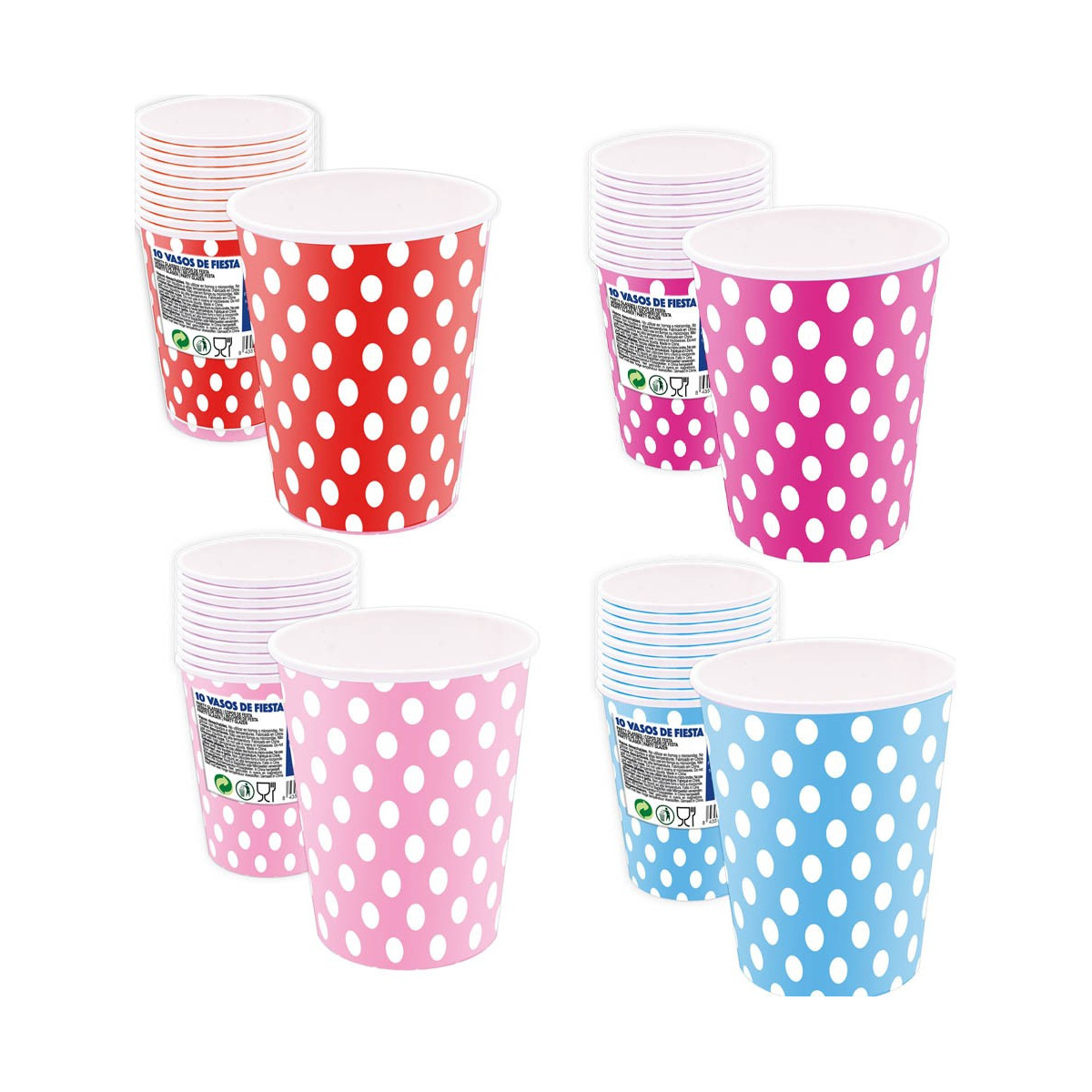 Pack de copinhos de bolinhas descartáveis