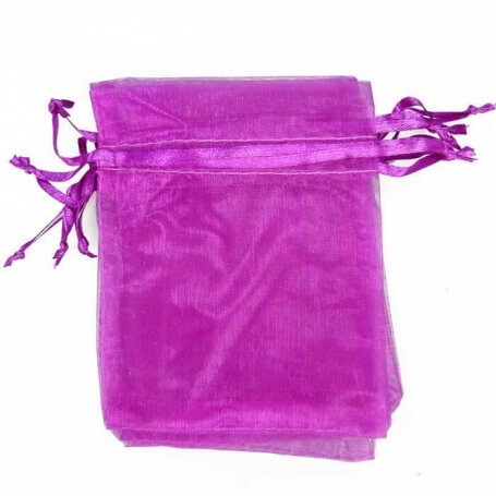 Sacos de organza roxa 10 x 13
