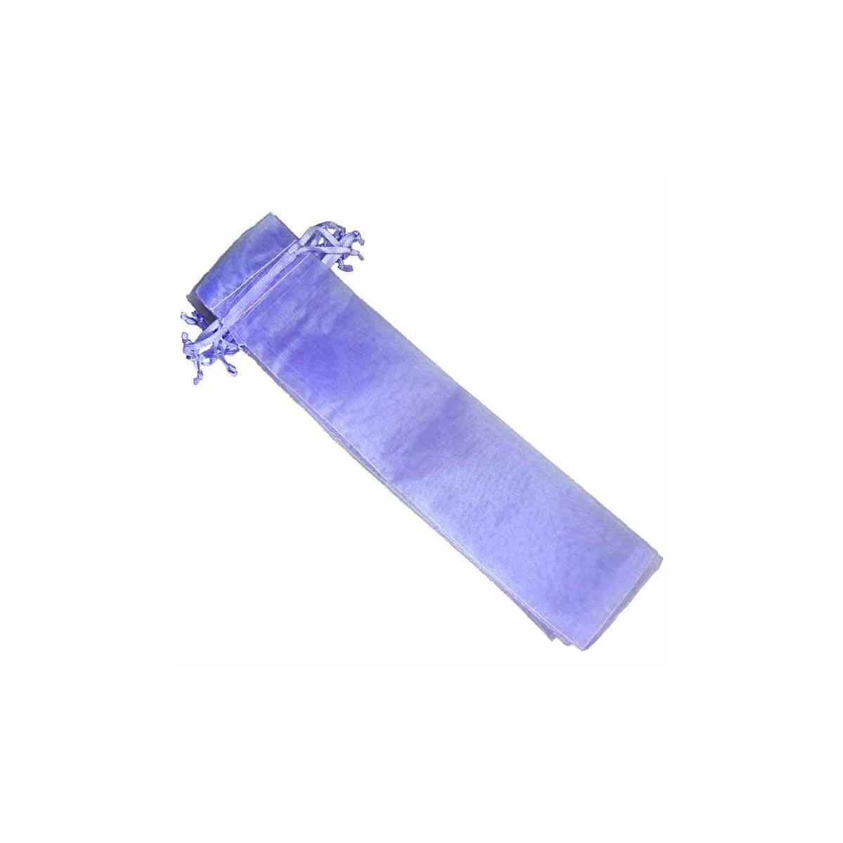 Bolsa de organza 30x7 cm lilás claro