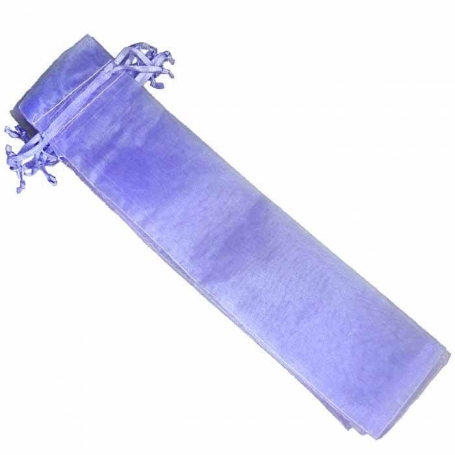 Bolsa de organza 30x7 cm lilás claro