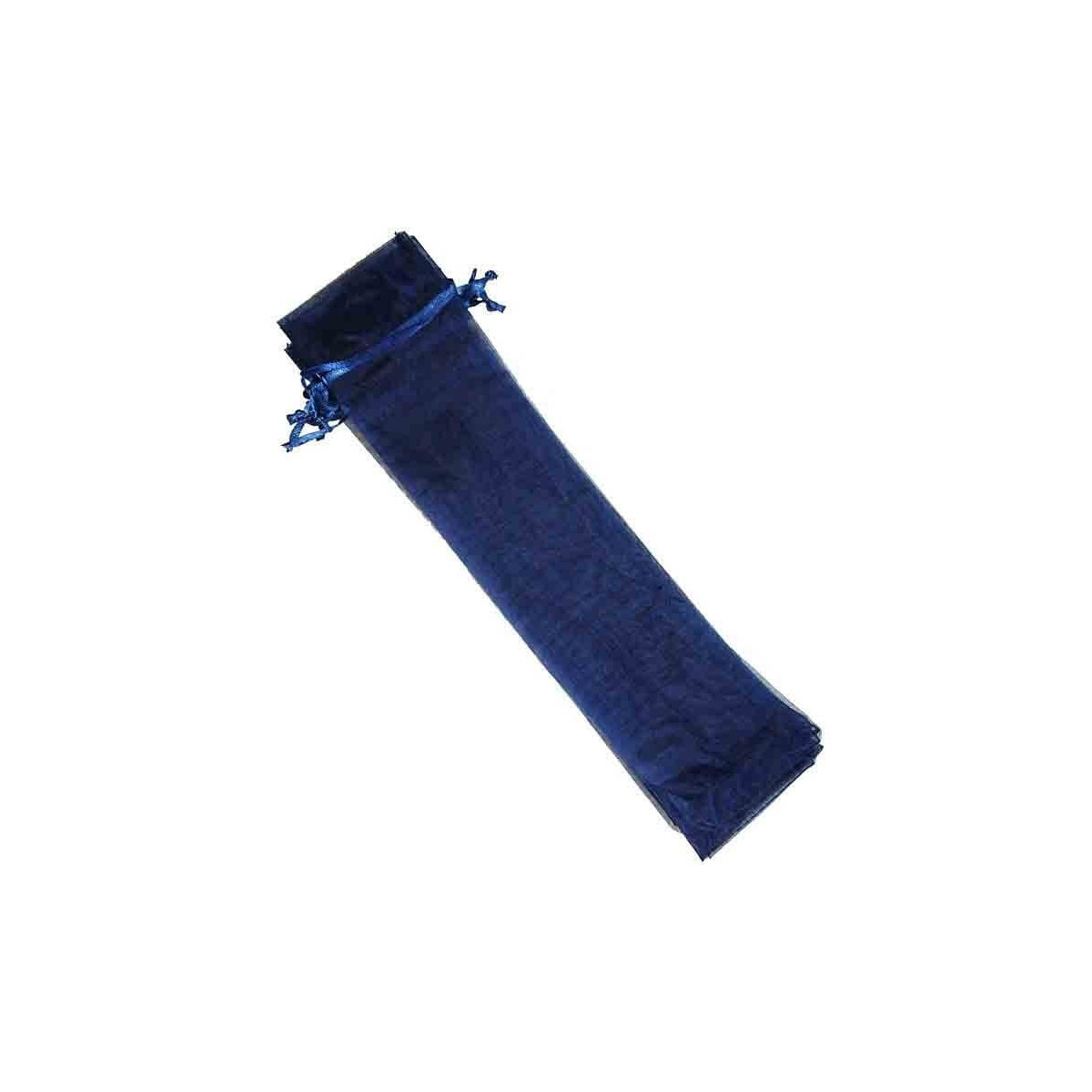 Bolsa de organza 30x7 cm azul marinho
