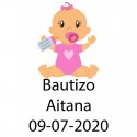 Vinho tinto convidados batizado com bolsa personalizada