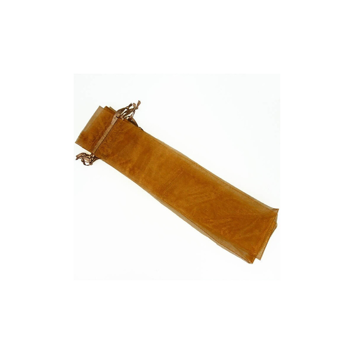 Bolsa de organza 30x7 cm marrom