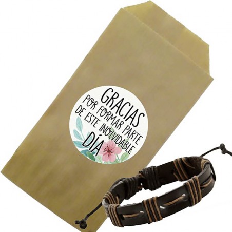 Pulseira Para Presente Com Envelope E Adesivo